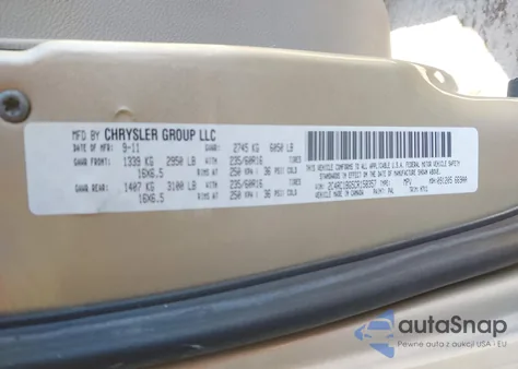 2012 Chrysler Town & Country Touring z USA, uszkodzony, nr VIN 2C4RC1BG5CR158357